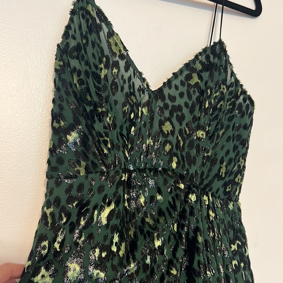 Alex Perry Corset Style Jensen Leopard Metallic Sheer Gown - Picture 7 of 13